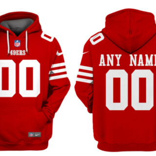 Men's San Francisco 49ers Active Player Custom Red Alternate Pullover Hoodie