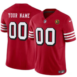 Men's San Francisco 49ers Active Player Custom Scarlet 2023 F.U.S.E. Alternate With John Madden Patch Vapor Limited Stitched Football Jersey