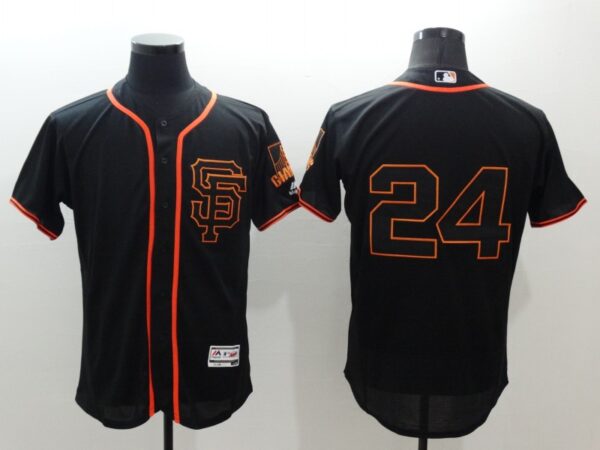 Men's San Francisco Giants #24 Willie Mays BLACK 2024 Home Limited Stitched Baseball Jersey