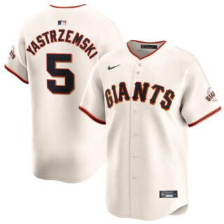 Men's San Francisco Giants #5 Mike Yastrzemski Cream Home Limited Stitched Baseball Jersey