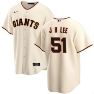 Men's San Francisco Giants #51 Jung Hoo Lee Cream Cool Base Stitched Baseball Jersey