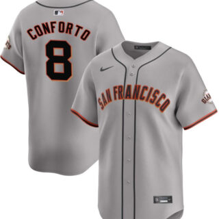 Men's San Francisco Giants #8 Michael Conforto Grey Away Limited Stitched Baseball Jersey