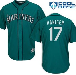 Men's Seattle Mariners #17 Mitch Haniger Green Cool Base Jersey