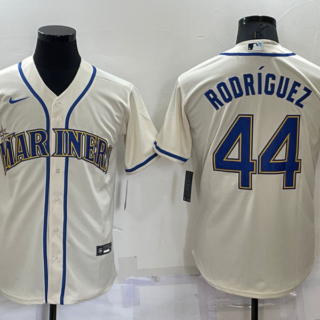 Men's Seattle Mariners #44 Julio Rodriguez Cream Cool Base Stitched Jerseys