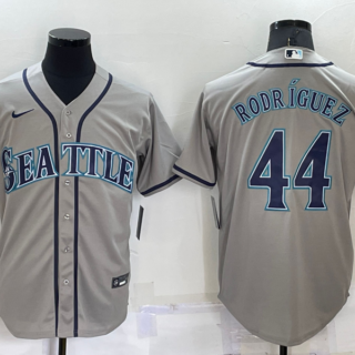 Men's Seattle Mariners #44 Julio Rodriguez Grey Stitched MLB Cool Base Nike Jersey