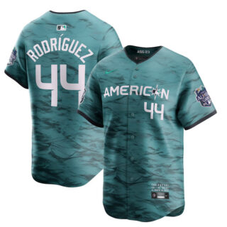 Men's Seattle Mariners #44 Julio Rodriguez Teal 2023 All-Star Cool Base With Patch Stitched Baseball Jersey