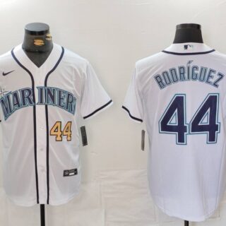 Men's Seattle Mariners #44 Julio Rodriguez White Cool Base Stitched Jerseys