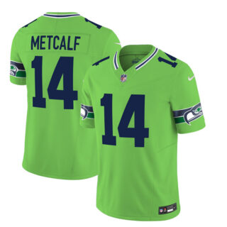 Men's Seattle Seahawks #14 DK Metcalf 2023 F.U.S.E. Green Limited Stitched Football Jersey
