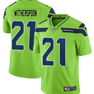 Men's Seattle Seahawks #21 Devon Witherspoon Green Vapor Untouchable Limited Stitched Football Jersey