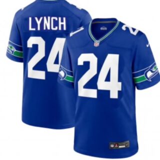 Men's Seattle Seahawks #24 Marshawn Lynch 2023 F.U.S.E. Throwback Vapor Limited Stitched Football Jersey