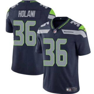 Men's Seattle Seahawks #36 George Holani Navy 2024 Vapor Limited Stitched Football Jersey