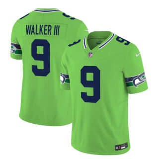 Men's Seattle Seahawks #9 Kenneth Walker III 2023 F.U.S.E. Green Limited Stitched Football Jersey