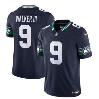 Men's Seattle Seahawks #9 Kenneth Walker III 2023 F.U.S.E. Navy Limited Stitched Football Jersey