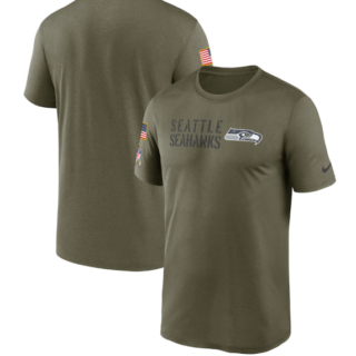 Men's Seattle Seahawks Olive 2022 Salute To Service Legend Team T-Shirt