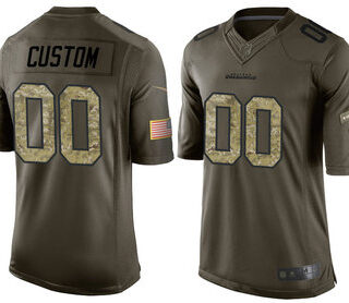 Men's Seattle Seahawks Olive Customized Camo Salute to Service Jersey