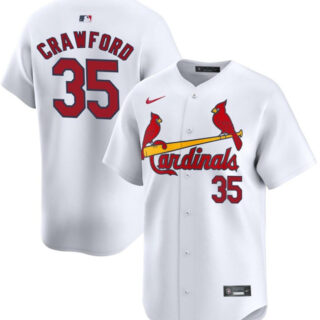 Men's St. Louis Cardinals #35 Brandon Crawford White Home Limited Stitched Baseball Jersey