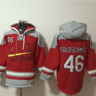 Men's St.Louis Cardinals #46 Paul Goldschmidt Ageless Must-Have Lace-Up Pullover Hoodie