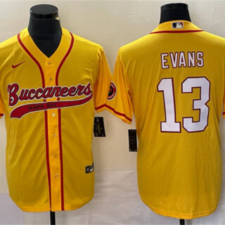 Men's Tampa Bay Buccaneers #13 Mike Evans Gold Cool Base Stitched Baseball Jersey