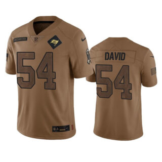 Men's Tampa Bay Buccaneers #54 Lavonte David 2023 Brown Salute To Service Limited Stitched Jersey