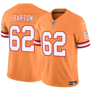 Men's Tampa Bay Buccaneers #62 Graham Barton Orange 2024 Draft F.U.S.E. Throwback Limited Stitched Jersey
