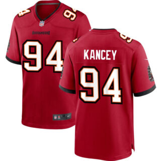 Men's Tampa Bay Buccaneers #94 Calijah Kancey Red 2023 Draft Stitched Game Jersey