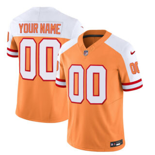 Men's Tampa Bay Buccaneers Active Player Custom 2023 F.U.S.E.White Gold Throwback Limited Stitched Jersey