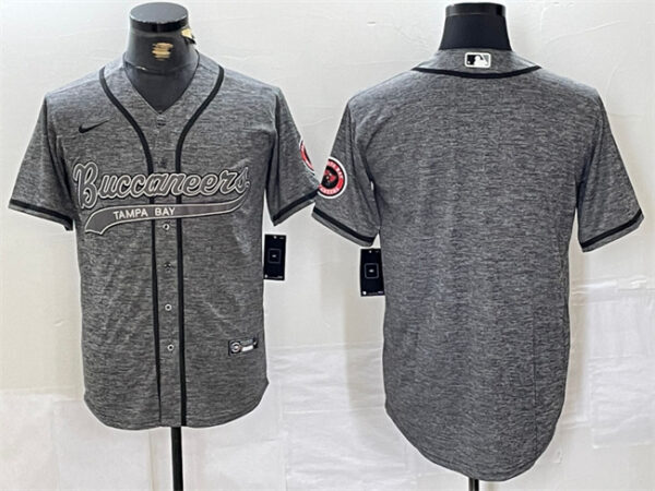 Men's Tampa Bay Buccaneers Blank Grey Cool Base Stitched Baseball Jerseys