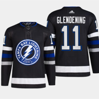 Men's Tampa Bay Lightning #11 Luke Glendening Black Alternate Premier Breakaway Stitched Jersey