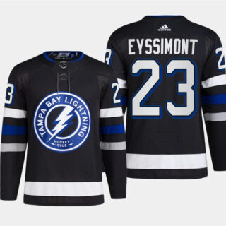 Men's Tampa Bay Lightning #23 Michael Eyssimont Black Alternate Premier Breakaway Stitched Jersey