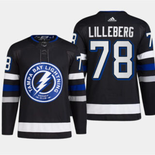 Men's Tampa Bay Lightning #78 Emil Martinsen Lilleberg Black Alternate Premier Breakaway Stitched Jersey