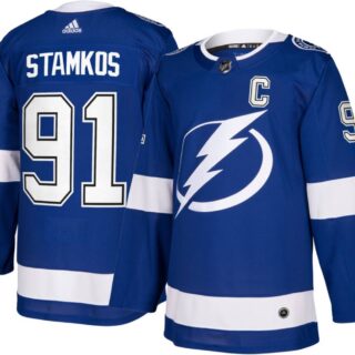 Men's Tampa Bay Lightning #91 Steven Stamkos Authentic C ptach Home Adidas Jersey