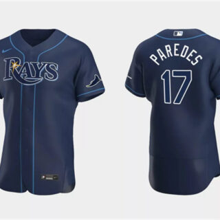 Men's Tampa Bay Rays #17 Isaac Paredes White Flex Base Stitched Baseball JerseyS