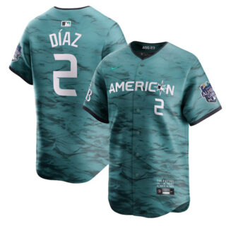 Men's Tampa Bay Rays #2 Yandy Díaz Teal 2023 All-Star Cool Base Stitched Baseball Jersey