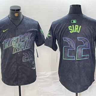 Men's Tampa Bay Rays #22 Jose Siri Charcoal 2024 City Connect Limited Stitched Baseball Jerseys