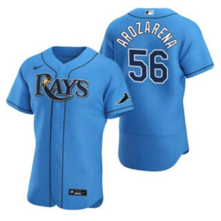 Men's Tampa Bay Rays #56 Randy Arozarena Blue Flex Base Stitched Jersey