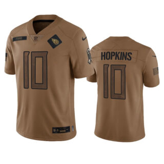 Men's Tennessee Titans #10 DeAndre Hopkins 2023 Brown Salute To Service Stitched Football Jersey