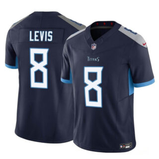 Men's Tennessee Titans #8 Will Levis Navy 2023 F.U.S.E. Vapor Limited Throwback Stitched Football Jersey