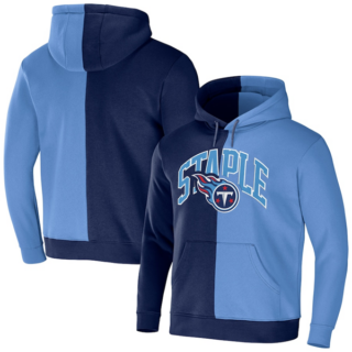 Men's Tennessee Titans Navy Blue Split Logo Pullover Hoodie