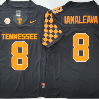 Men's Tennessee Volunteers #8 Nico Iamaleava Black F.U.S.E. Stitched Jersey