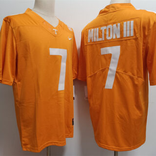 Men's Tennessee Volunteers Irish #7 Joe Milton III Orange Stitched Jersey