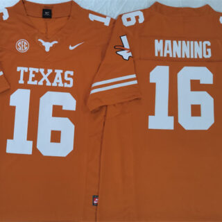 Men's Texas Longhorns #16 Peyton Manning Orange F.U.S.E Stitched Jersey