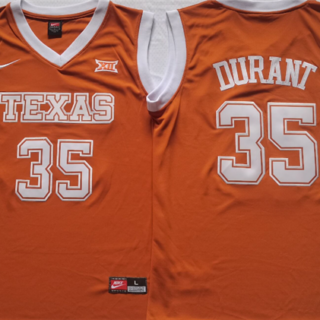 Men's Texas Longhorns #35 Kevin Durant Orange Stitched Jersey
