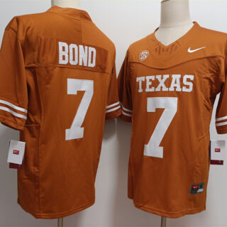 Men's Texas Longhorns #7 Isaiah Bond Yellow F.U.S.E Stitched Jersey