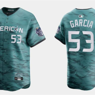 Men's Texas Rangers #53 Adolis Garcia Teal 2023 All-Star Stitched Baseball Jersey