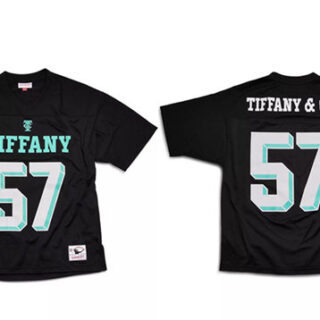 Men's Tiffany #57 Black Mitchell & Ness Stitched Football Jersey