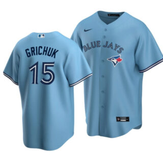 Men's Toronto Blue Jays #15 Whit Merrifield Light Blue Cool Base Stitched Jersey