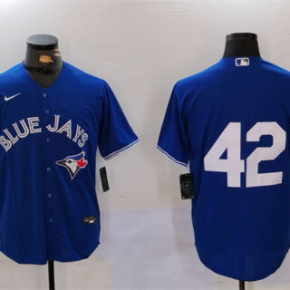 Men's Toronto Blue Jays #42 Jackie Robinson Blue Cool Base Stitched Jersey