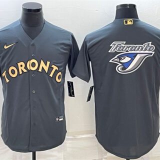 Men's Toronto Blue Jays #6 Alek Manoah 2022 All-Star Charcoal Team Big Logo Cool Base Stitched Baseball Jersey