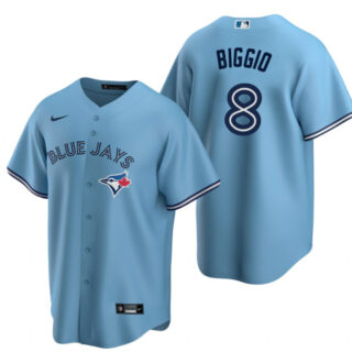 Men's Toronto Blue Jays #8 Cavan Biggio Light Blue Cool Base Stitched Jersey