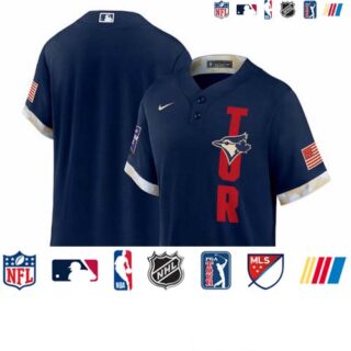 Men's Toronto Blue Jays Blank 2021 Navy All-Star Cool Base Stitched MLB Jersey